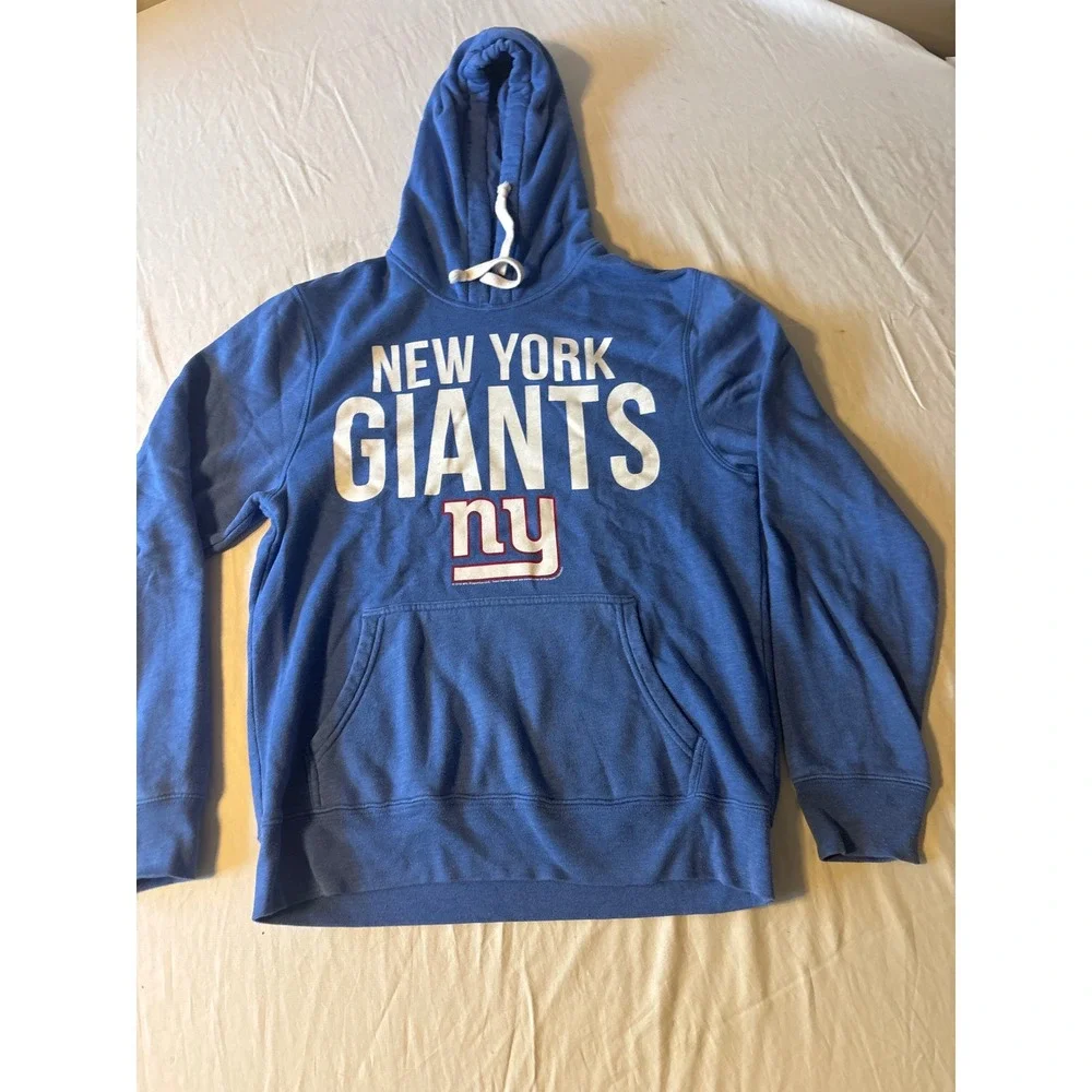 NFL New York Giants Hoodie Mens Large Blue Good Graphic Pullover Sweatshirt - Picture 1 of 13